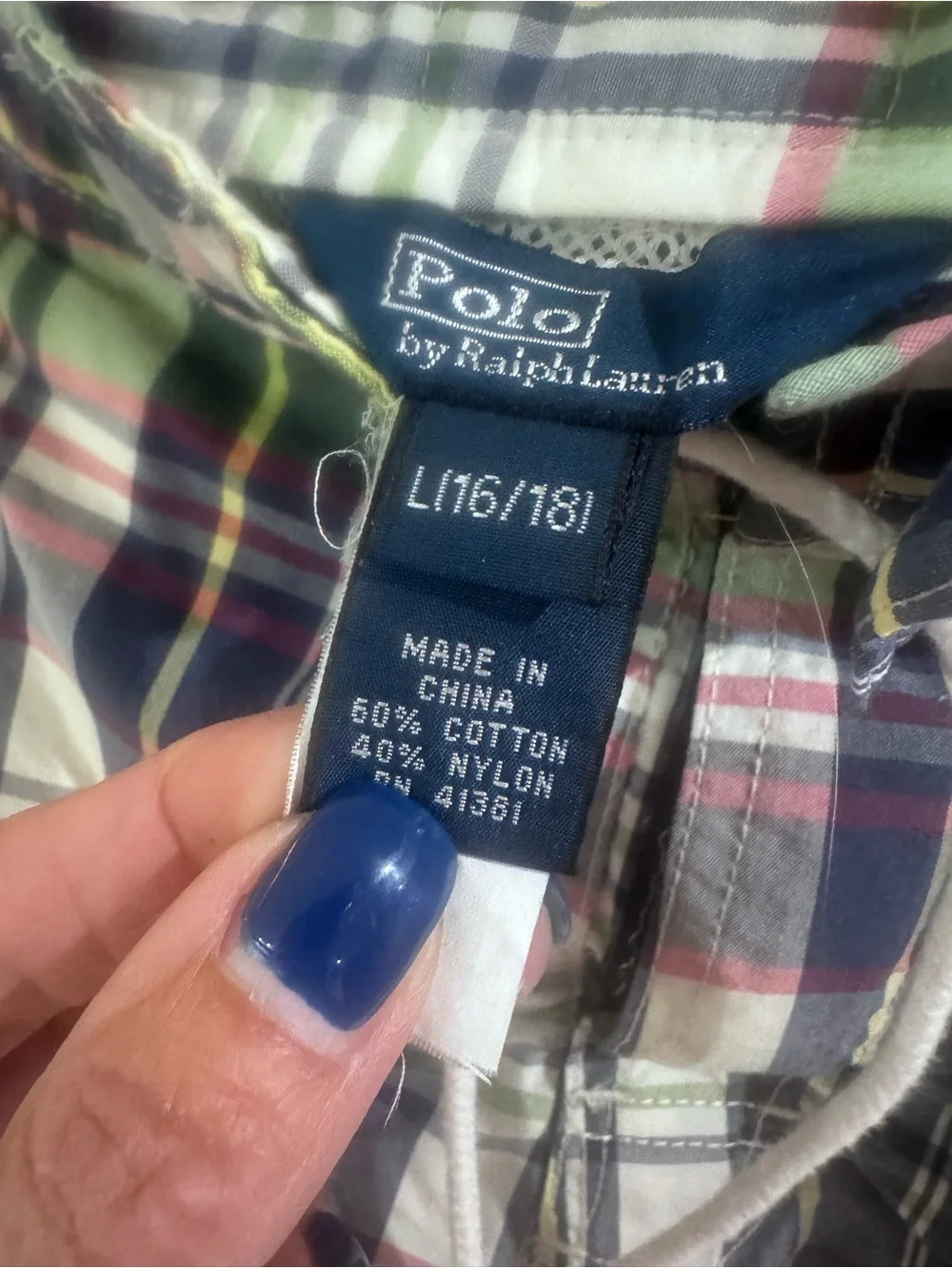 Polo by Ralph Lauren Plaid Swim Trunks in Blue, Green & White